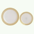 Efavormart 10 Pack White Plastic Dessert Appetizer Plates With Beige ...