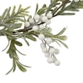 thumbnail image 3 of Northlight 5' x 7" Artificial Christmas Garland with Frosted Foliage and White Berries Unlit, 3 of 3