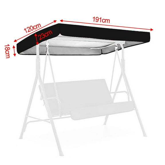 yaaqii Patio Swing Canopy, Swing Chair Top Cover Replacement Dustproof for Terraces