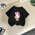 thumbnail image 3 of Linda camiseta de algodón de Hello Kitty para niña, ropa de Sanrio, moda de verano, camiseta de cuello redondo informal y cómoda con dibujos animados para niña, 3 of 5