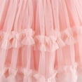 thumbnail image 6 of LIIPEE Girls Skirt Summer Solid Color Layered Skirt With Flowy Hem And Elastic Waistband Casual Party Pleated Skirt Comfortable Breathable Soft Cute Daily Skirt,Pink,5-6 Years, 6 of 9