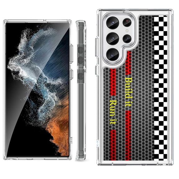 Shockproof Bumper Phone Case for Samsung Galaxy S23 Ultra 5G, by OneToughShield ® - Racing