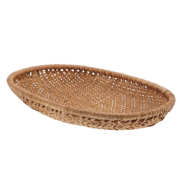 HEANUJJ Natural Bamboo Tray for Serving Bread Fruits Snacks Lightweight
