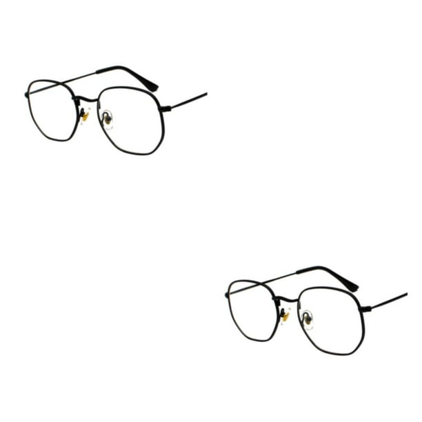 Qarigey Gafas de sol cuadradas pequeñas para hombres y mujeres Protección Materiales cómodos Lentes polarizadas negro anti-azul negro anti-azul 2Conjunto
