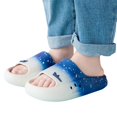 thumbnail image 3 of LNMQLPDBS Beach Shoes Summer Gradient Color Bathroom Slipper Sandals Boys and Girl Slippers Indoor and Outdoor Non Slip Breathable Soft Sole Shoes Toddler Kids Sandals Blue 2.5-3 Years, 3 of 5