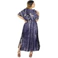 thumbnail image 4 of HAPPY BAY Women's Summer Batik Sleepwear Caftan Maxi Loungewear Dashiki House Dress Nightgowns for Women 2X-3X Floral, Multi, 4 of 6