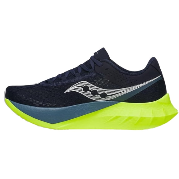 Saucony Men's Endorphin Pro 4 Sneaker, Navy/Citron, 14