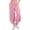 Pink, variant on Womens Linen Blend Cropped Harem Pants with Button Detail Casual Loose Elastic Waist Baggy Trousers