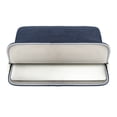 thumbnail image 3 of LLAYOO 11 Inch Laptop Sleeve PU Suede Leather Case Protective Padded Cover Water Resistant Bag Compatible with 11.6 MacBook Air Surface Pro for 11" Notebook Computer Tablet Chromebook (Deep Blue), 3 of 7