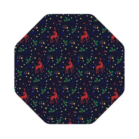 

Adobk Christmas Deer Print Leather Coasters for Drinks(6 Pack) Durable Drink Coasters Set Luxurious Home Décor and Housewarming Gift Octagon