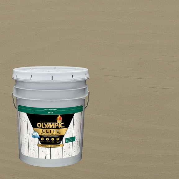 Olympic Elite 5 Gallons SC-1066 Predawn Solid Advanced Exterior Stain and Sealer in One