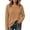 Khaki, variant on Women’s Waffle Knit Long Sleeve Shirts, Crew Neck Pullover Sweater Tops, Casual Loose Fit Lightweight Knit Tops for Fall Winter Spring