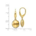 thumbnail image 4 of 14K Yellow Gold Round Drop Leverback Earrings, 4 of 5