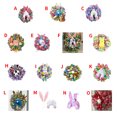 thumbnail image 3 of Cateissary Guirnalda de trasero de conejito ladrón de Pascua con guirnalda de Cruz de Pascua decoración del hogar de boda de primavera adornos de Kits de decoración para fiestas 12 Cateissary HA003715-12, 3 of 6