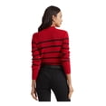 thumbnail image 2 of LAUREN RALPH LAUREN Chandail à Col Montant à Manches Longues Rayé Rouge pour Femmes P, 2 of 4