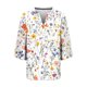 thumbnail image 5 of TaTaai Women's Roll Tab Sleeve Blouse, Printed V Neck Shirt, Linen Look Three Quarter Top for Casual Summer Gift, 5 of 5