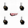 thumbnail image 2 of 2.25 Inch Antique Soft Tread Ball Caster – 7/16 Inch Grip Ring Stem – Set of 4, 2 of 2