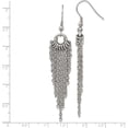 thumbnail image 5 of Stainless Steel Polished Multi Chain Dangle Shepherd Hook Earrings (3 X 15) Made In China sre680, 5 of 5
