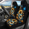 thumbnail image 3 of Pzuqiu Car Seat Covers Full Set, Compatible with Van Seats Car Seats, Car Seat Covers Sets for Most Sedans Trucks Stretchy, Butterfly Sunflowers, 3 of 10