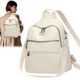 thumbnail image 2 of PU Leather Backpack Purse for Women , 12.6X9.84 inch Convertible Backpack, 2 in 1 Shoulder Crossbody Bag, Multipurpose Design Handbag, Multi Zipper Casual Daypack, Fashion Travel Backpack Handbag, 2 of 4