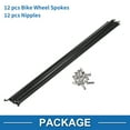 thumbnail image 4 of Rayos de bicicleta Unique Bargains 14G, rayos de rueda de bicicleta de acero inoxidable 304, 1 juego negro de 245 mm, 4 of 7