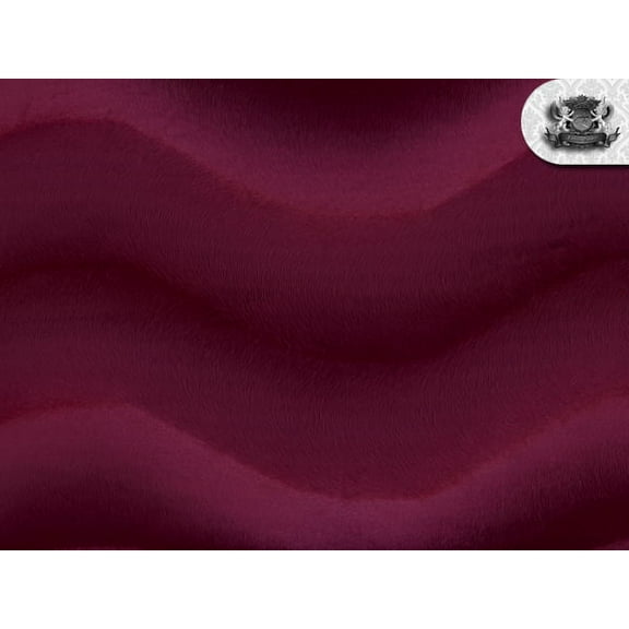 Velboa Wave Short Pile WINE Faux/Fake Fur Fabric BTY