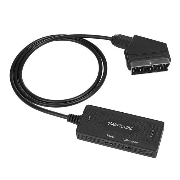 HDMI to SCART Adapter Plug and Play 1080P Video Adapter HDMI Switch Video  HDMI Input HD Link Cable HDMI to SCART HDMI to SCART Cable(Black)