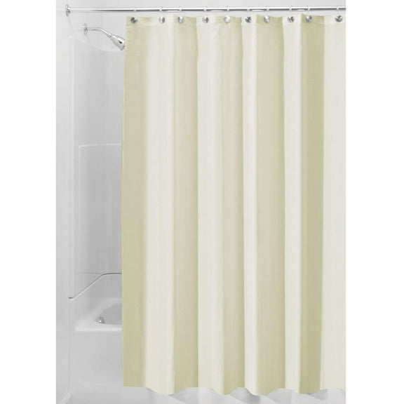iDesign Waterproof Fabric Shower Curtain Liner, Standard 72" x 72", Sand