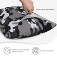 thumbnail image 4 of Queen Size Pillows Cases Standard Size 20x26 In - Black Grey White Camouflage Soft Comfort Envelope Closure Pillowcases Standard, 4 of 5