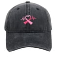 thumbnail image 1 of Cancer Awareness Ribbon Embroidered Baseball Cap Unisex Adjustable Hat for Outdoor Sports Daily Wear Hop Fashion, 1 of 1