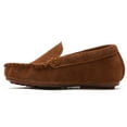 thumbnail image 2 of DADAWEN Boys Girls Brown Loafers Slippers Casual Shoes Comfortable Suede Moccasin Flats Shoes 2 Little Kid, 2 of 6