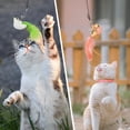 thumbnail image 7 of atopo Interactive Cat Toys for Indoor Cats, Cat Feather Toy, Hanging Door Frame Cat Toy with Bell 8 pieces Cat Fishing rod Replacement Feathers Pendant Feathers, 7 of 7
