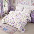 thumbnail image 3 of Manfei Cottagecore Blossom Quilt Full 3-Piece,Spring Flowers Leaves Full Bedspread Sets,1 Coverlet and 2 Pillowcases, 3 of 7