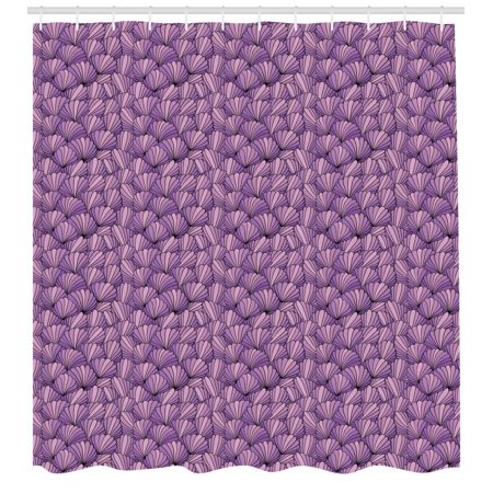 Shells Shower Curtain Ornamental Seashells Interlacing Pattern