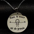 thumbnail image 1 of Mama Stainless Steel Chains Necklace for Women Black Enamel Statement Necklace Jewelry dia de la madre Mother's Day Gift N719S01 Gao Jinjia LED, 1 of 2