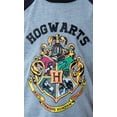 thumbnail image 3 of Harry Potter Pajamas Boys' Hogwarts Castle Crest Logo Raglan Shirt and Shorts 2 PC Pajama Set (8) Black, 3 of 5