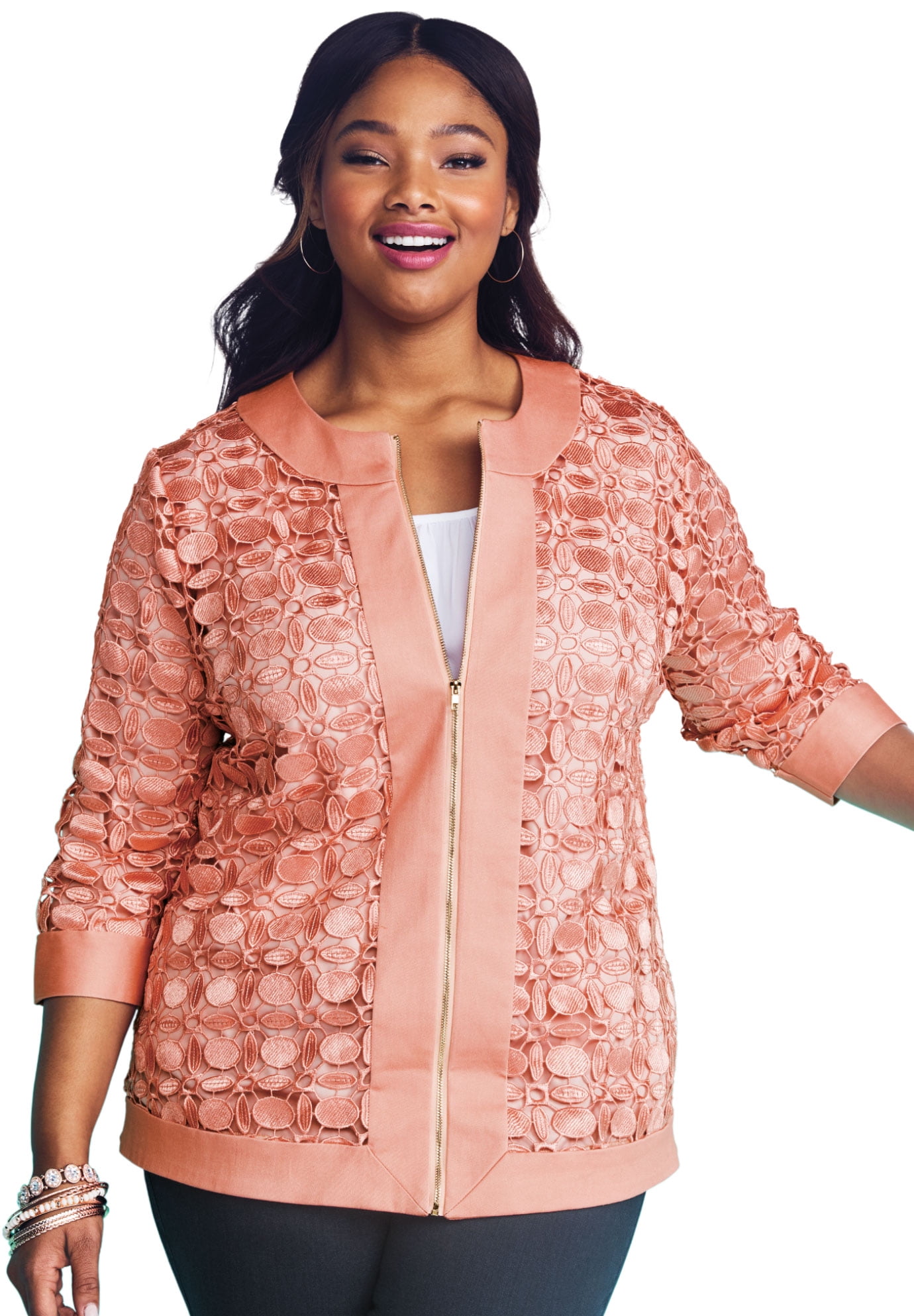 plus size orange jacket