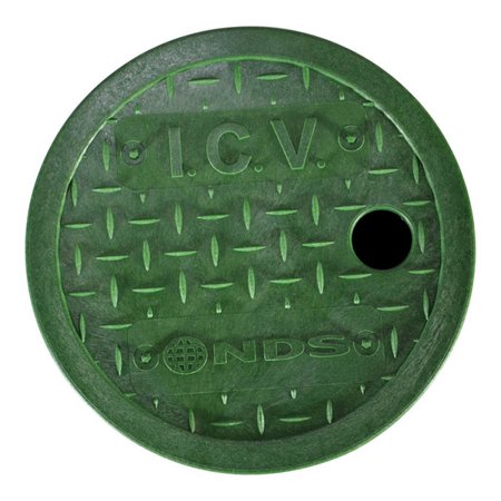 

2 PC NDS ICV Green Plastic Round Valve Box Cover 2 H x 6 W x 0.15 Thick in.