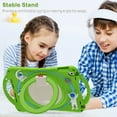 thumbnail image 4 of TECH CIRCLE iPad 10th Generation Case 2022,360°Rotating Stand Multi Functional Handle Ring Heavy Duty Shockproof Rugged Protective Case with Shoulder Strap iPad 10th Generation Case for Kids,Froggreen, 4 of 9