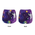 thumbnail image 6 of Uemuo Astronaut Pattern Women's Athletic Shorts High Waisted Running Shorts with Liner Pockets Gym Elastic Workout Shorts-X-Large, 6 of 9