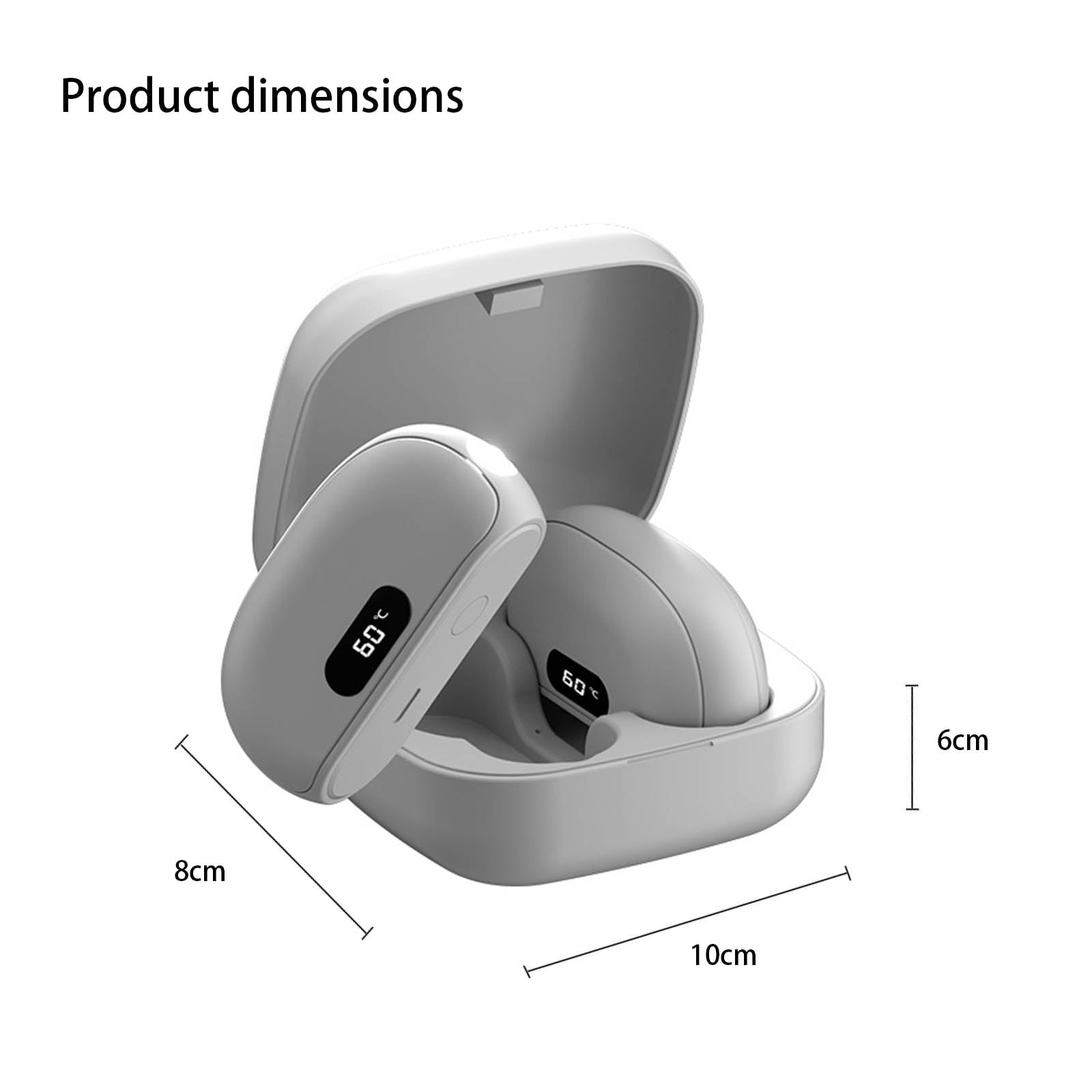 Portable Electric Hand Warmer Overheat Protections 5000mAh High Capacity Ergonomic Detachable