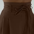thumbnail image 4 of Women's Casual Pants High Waisted Side Pocket Straight Leg Work Pants Women'S Fashionable High Waist Zipper Casual Pants Suit Pants,Brown Women's Casual Pants L, 4 of 8