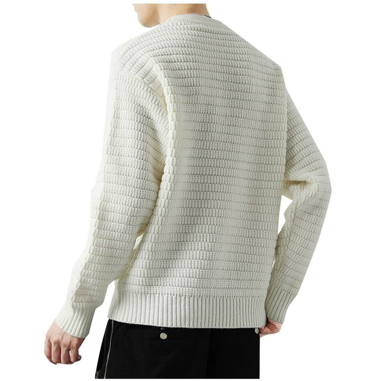 Yiliang Cable knit Classic Sweater for Men Fall and Winter Long