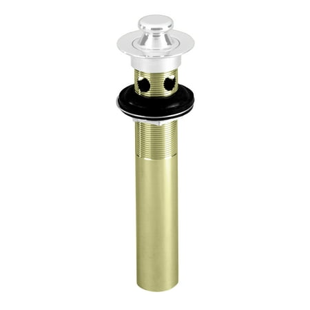 Westbrass D410-50 Lift & Turn Lavatory Faucet Drain with Overflow Holes - Not Exposed, Powder Coat White