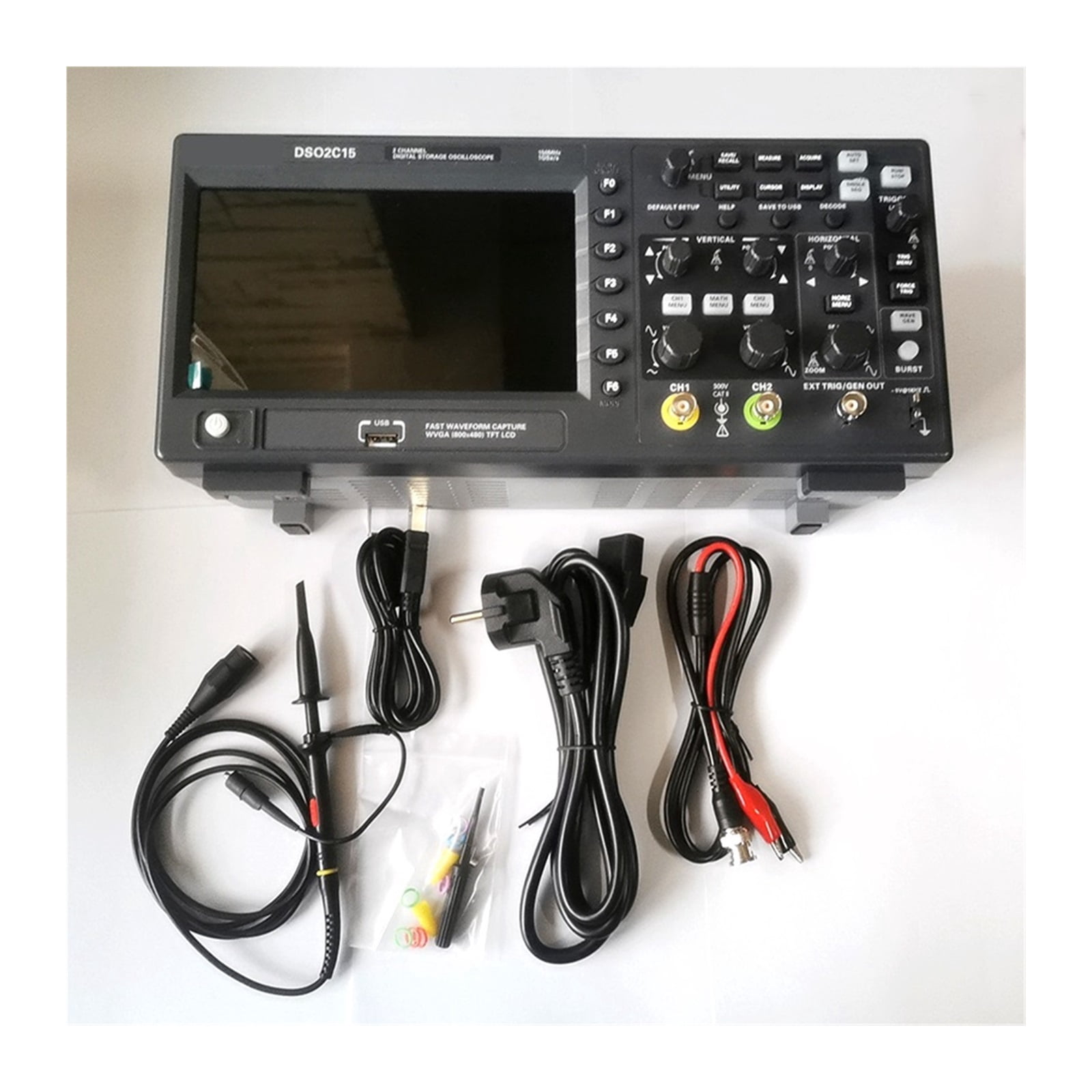 Digital Oscilloscope 2C15 2D10 2D15 2 Channels 100Mhz/150Mhz Storage USB Portable Multimeter Tester ,Professional Designed