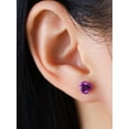thumbnail image 2 of Brilliance Fine Jewelry Women's Simulated Diamond Trio Earring Set Purple in Sterling Silver, 2 of 7