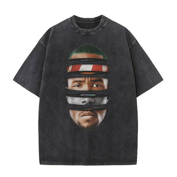 Ocean Washed TShirt Casual Cotton Vintage Oversize T-Shirt Fashion Frank Mens O-Neck Short Sleeve Tees Tops