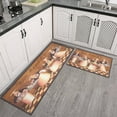 thumbnail image 2 of Coffee Vintage Chef Kitchen Pattern Kitchen Mats for Floor Set Of 2,Kitchen Rugs Mats with Dirty Resistance,washable,non Skid,kitchen Mats 17.7x24+17.7x48inch, 2 of 7