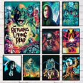 thumbnail image 2 of Impresión de póster de películas y espectáculos de terror clásico, pintura de lienzo de personaje horrible, arte de pared, sala de estar, decoración del hogar, Mural, 2 of 4