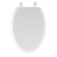 Mayfair Cameron Elongated Enameled Wood Toilet Seat in White with STA